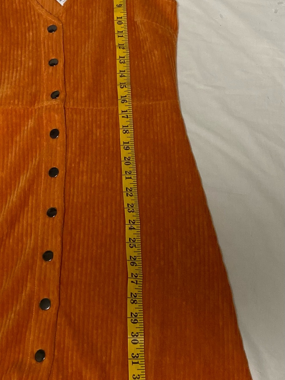 Simons Rust Corduroy Button Mini Dress - Picture 4 of 6